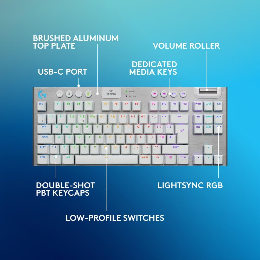 Logitech G915 X TKL Wireless Gaming Keyboard — White