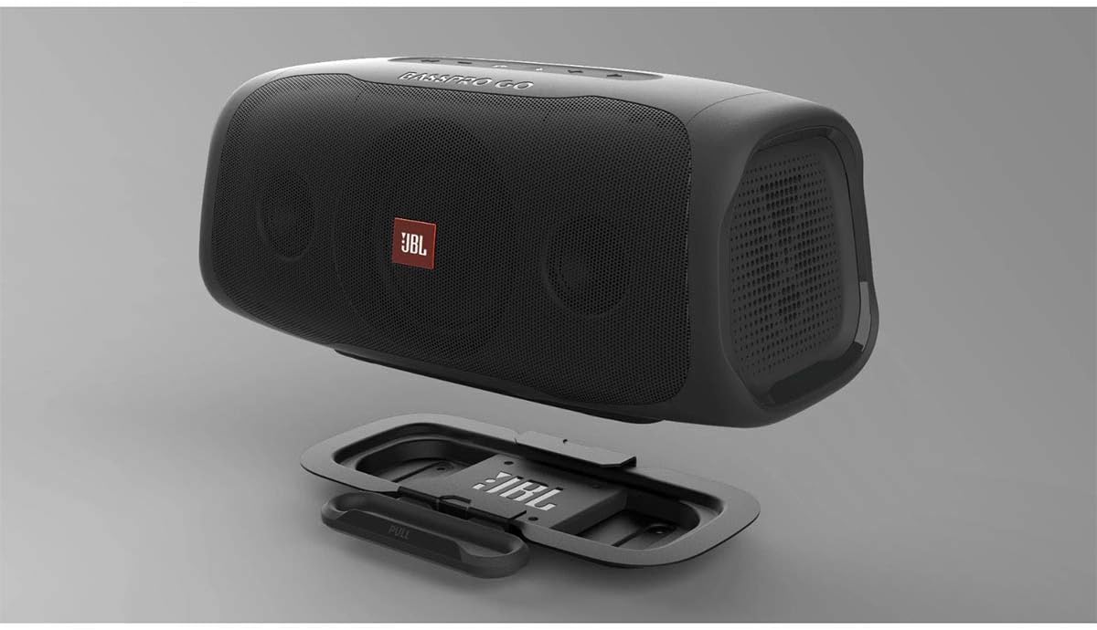 JBL BassPro Go In-Vehicle Subwoofer and Portable Bluetooth Speaker — Black