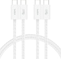 Belkin 2-Pack Braided USB-C to USB-C Cable 5ft 240W - Soft, Flexible Fast-Charging Cable, Type C Charger Cord for iPhone 17 & 16 Series, Galaxy S25, Pixel 10, iPad Pro, & More - White