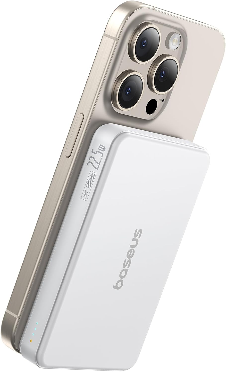 Baseus Airpow Ⅱ Qi2 10000mAh MagSafe Power Bank, 15W Wireless Charger, 22.5W USB-A + 20W USB-C PD — 10KmAh-15W-Airpow Magnetic — White