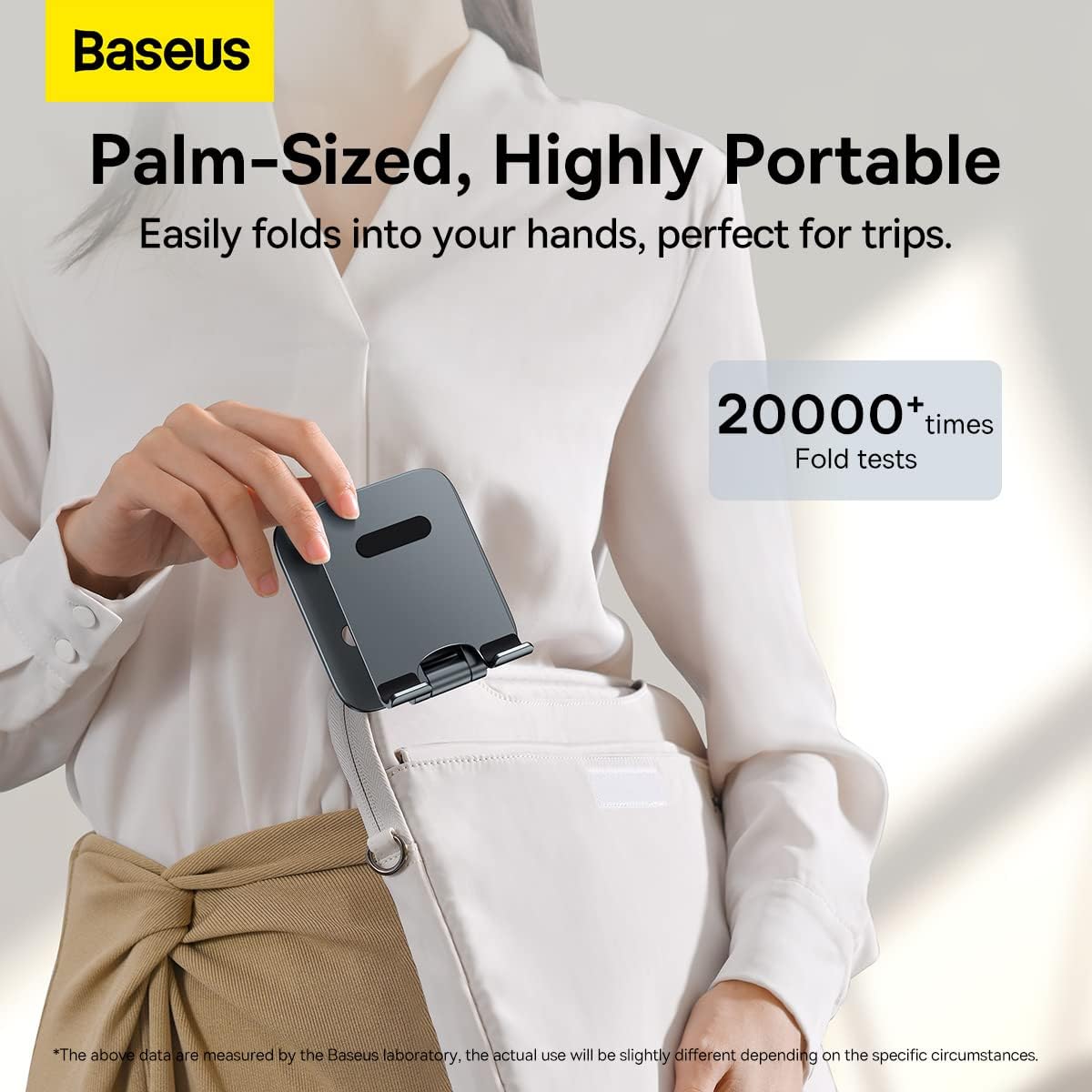 Baseus Metal Foldable Tablet Stand, Angle and Height Adjustable Phone Stand for Desk