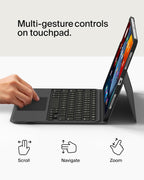 Belkin Everyday iPad Keyboard Case with Cradle, Backlit Bluetooth Keyboard, Trackpad Gestures, Magnetic Apple Pencil Holder, QWERTY, Media Keys, For iPad Air 11” M2/M3, 10.9”, Pro 11”
