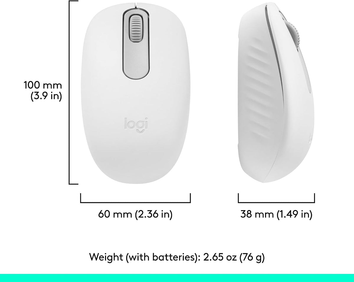 Logitech M196 Wireless Mouse — Off White