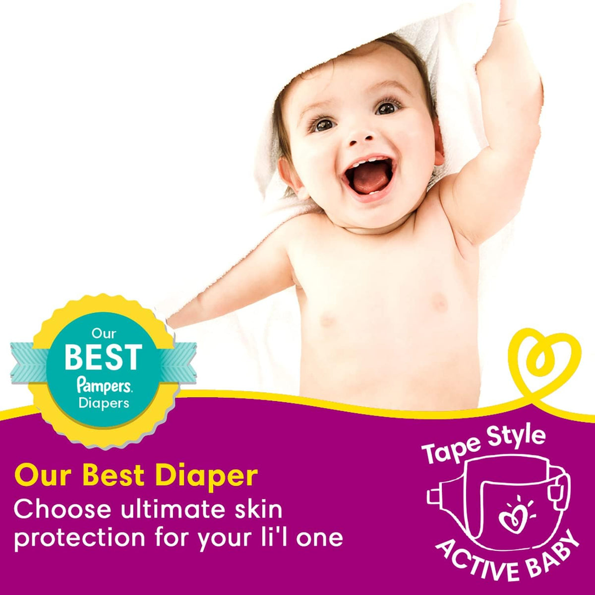 Pampers Active Baby Diapers, Small (46 Count)
