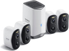 Baseus N1 Wireless Outdoor Security Camera 2K — 4-Camera Kit — White