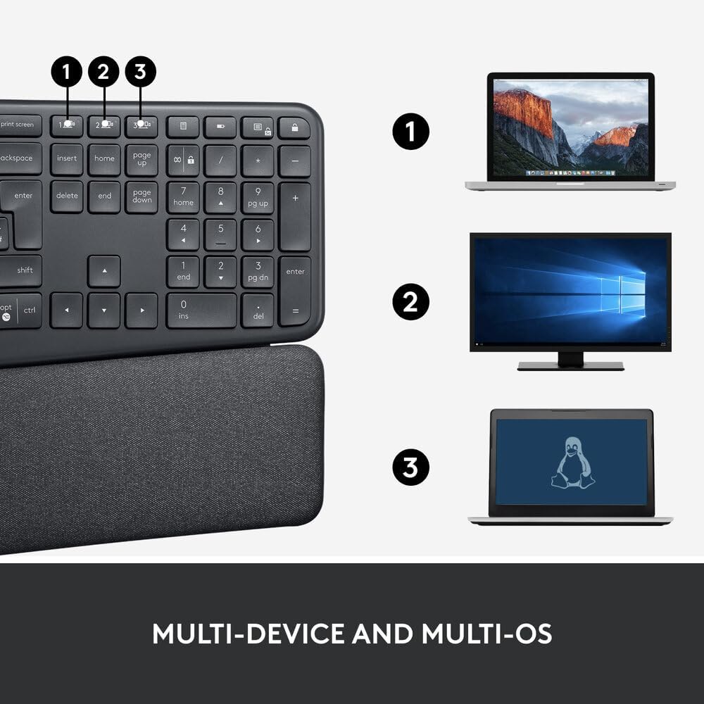 Logitech K860 Keyboard — Grey