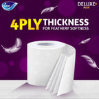 Fine Deluxe Toilet Paper 4 Ply, 9 Rolls x 140 Sheets (Pack of 2) — additional view 3