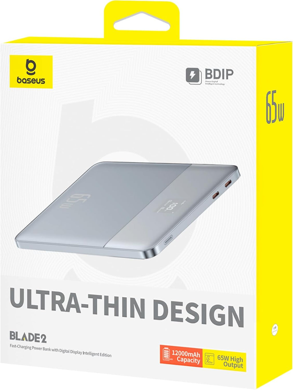 Baseus Blade 2 Laptop Power Bank 12000mAh 65W — Silver