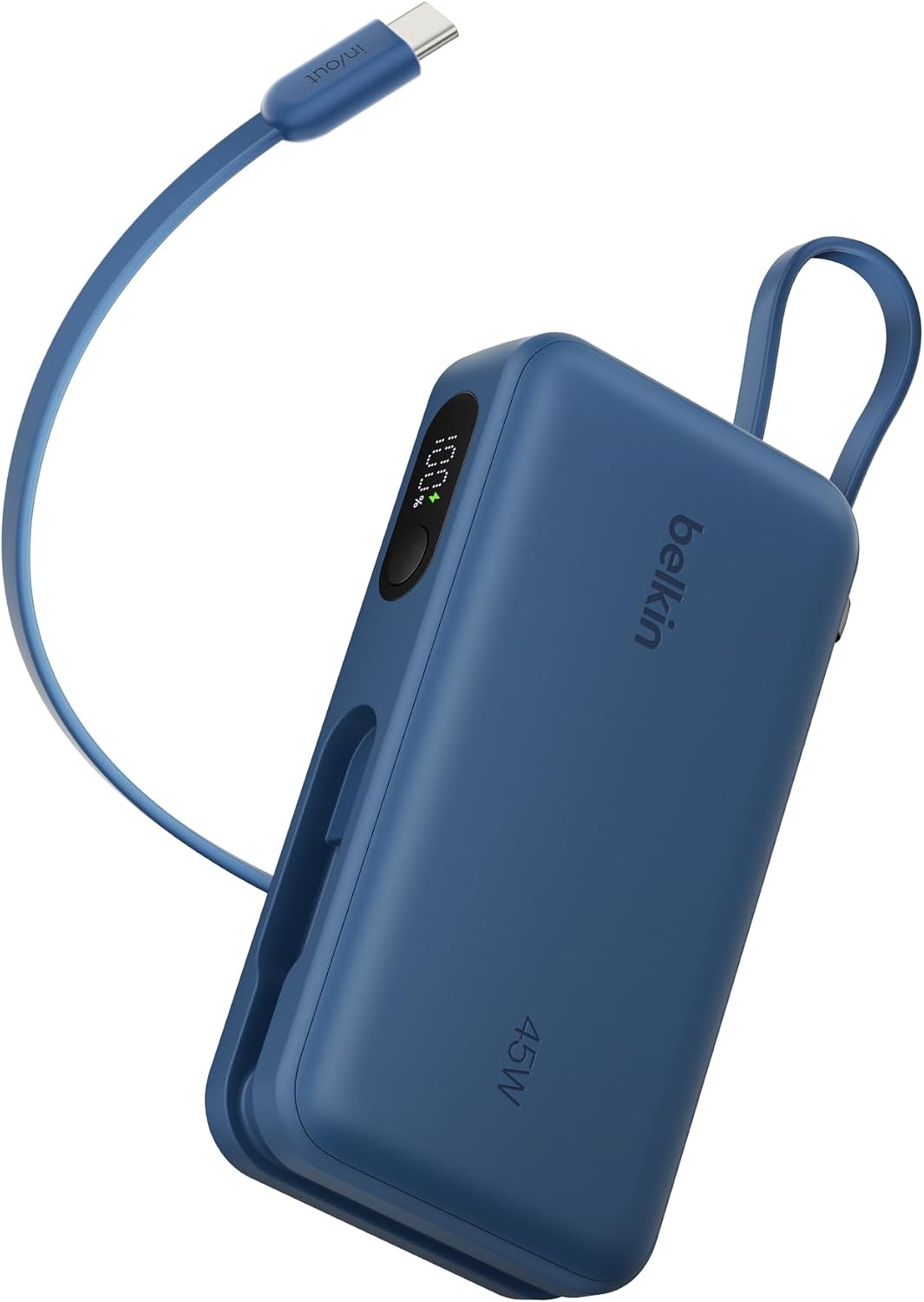 Belkin UltraCharge 10000mAh 45W PowerBank with USB-C Cable and Display-Blue