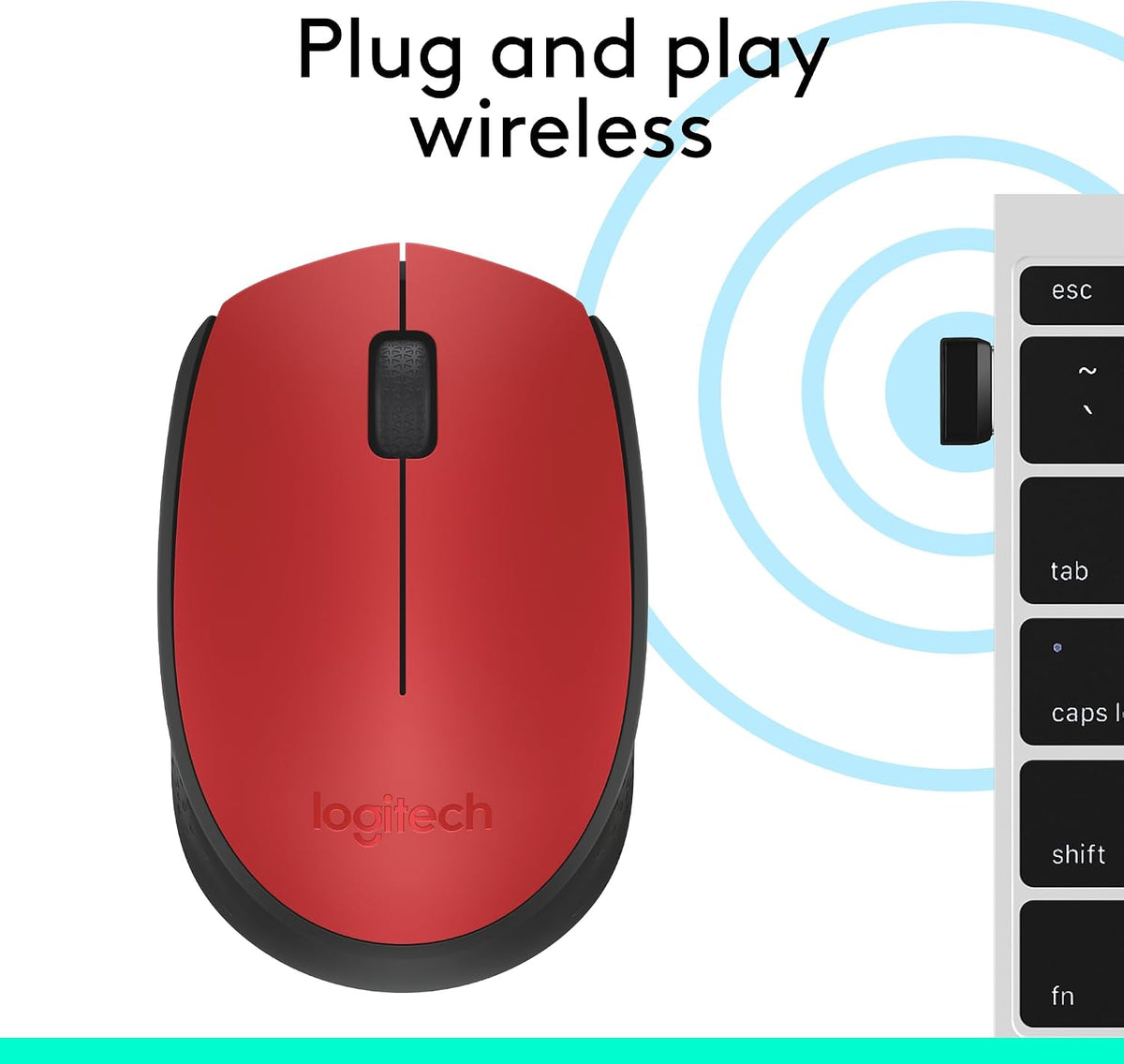 Logitech M171 Wireless Mouse — Red