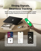 Belkin Airtag Case With Key Ring, Secure Holder Protective Cover For Air Tag With Scratch Resistance Accessory - White