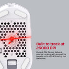 HyperX Pulsefire Haste 2 Wireless Gaming Mouse Ultra Lightweight — White — product image 3
