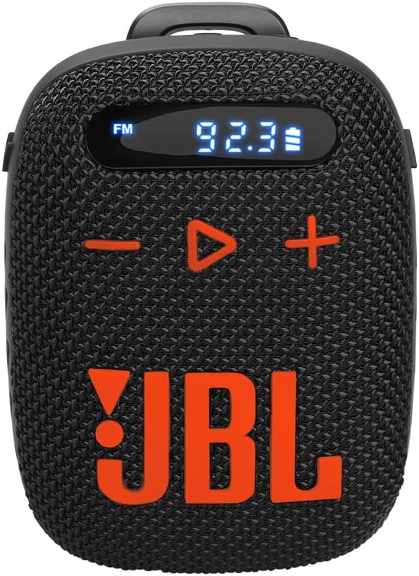 JBL Wind 3 Bluetooth Handlebar Speaker with FM Radio — Black