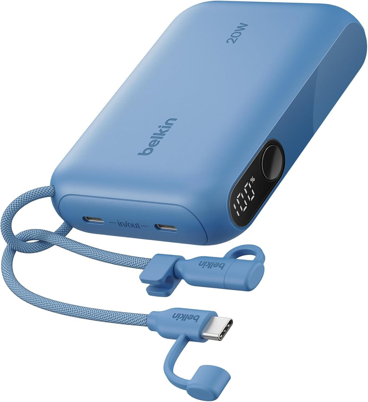 Belkin BoostCharge 10000mAh Power Bank with Digital Battery Display - Blue