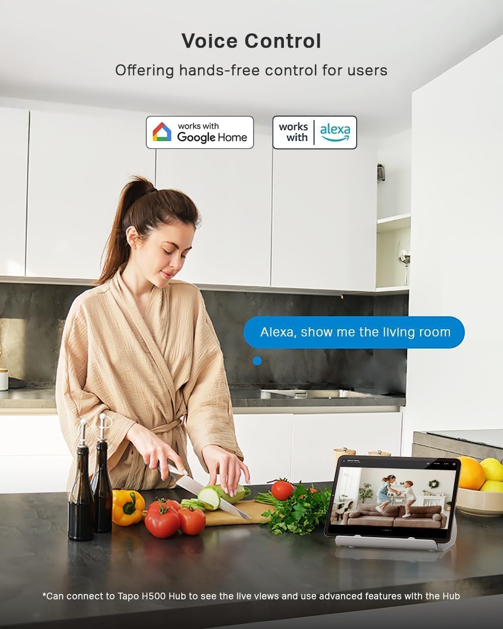 TP-Link Tapo Pan/Tilt Smart Security Camera, Indoor CCTV, 360 Rotational Views, Works with Alexa&Google Home, No Hub Required, 1080p, 2-Way Audio, Night Vision, SD Storage, Device Sharing (TC70)