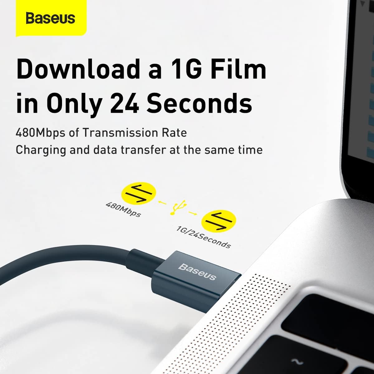 Baseus Superior USB-C to Lightning Cable 20W — 1m — Blue