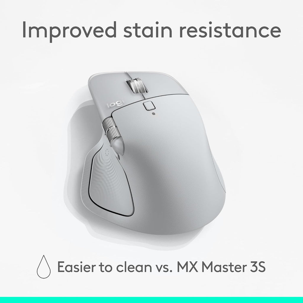 Logitech MX Master 4 Wireless Mouse — Pale Grey