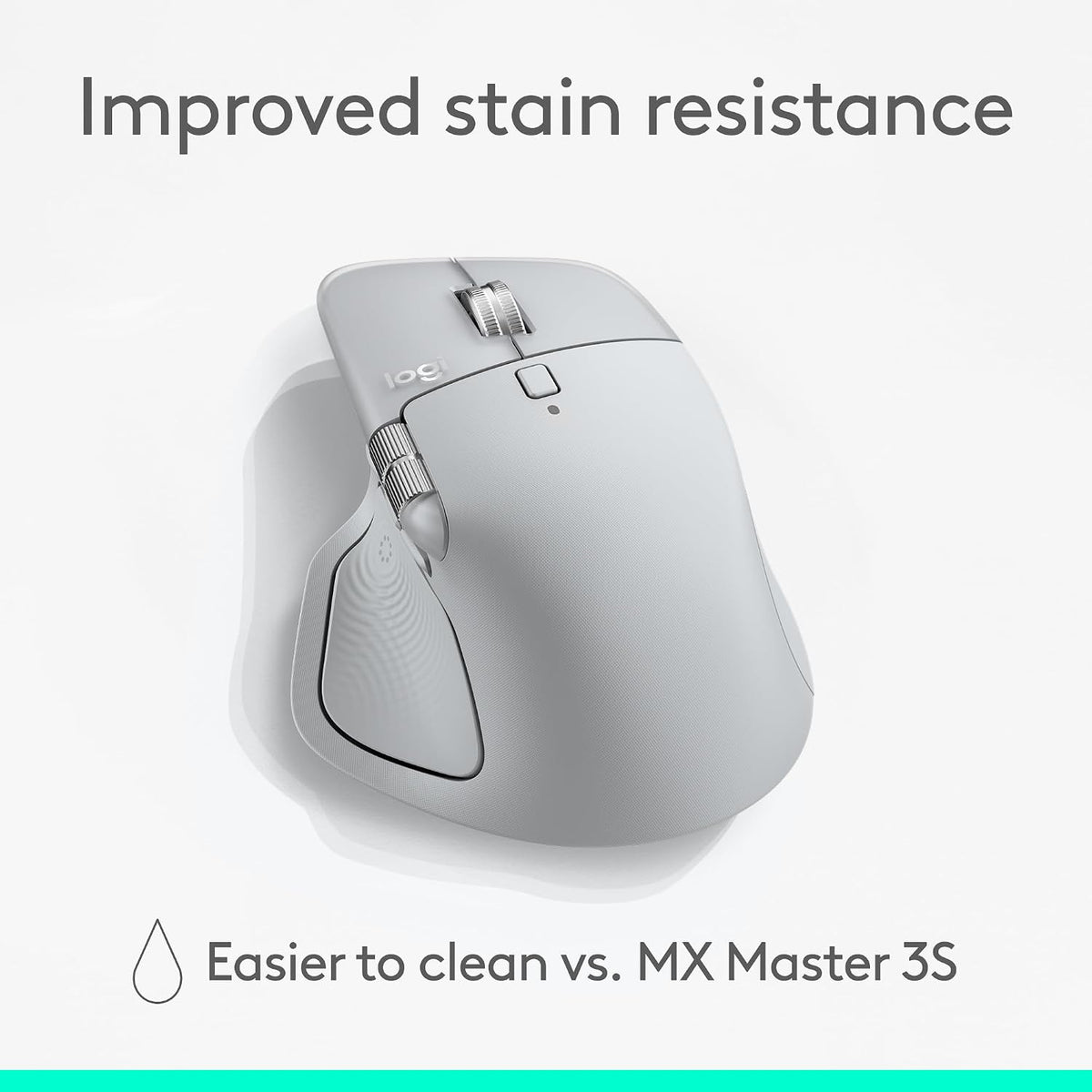 Logitech MX Master 4 Wireless Mouse — Pale Grey