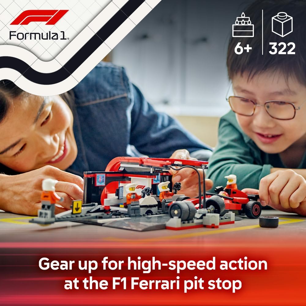 LEGO City F1 Pit Stop & Pit Crew with Ferrari Car 60443