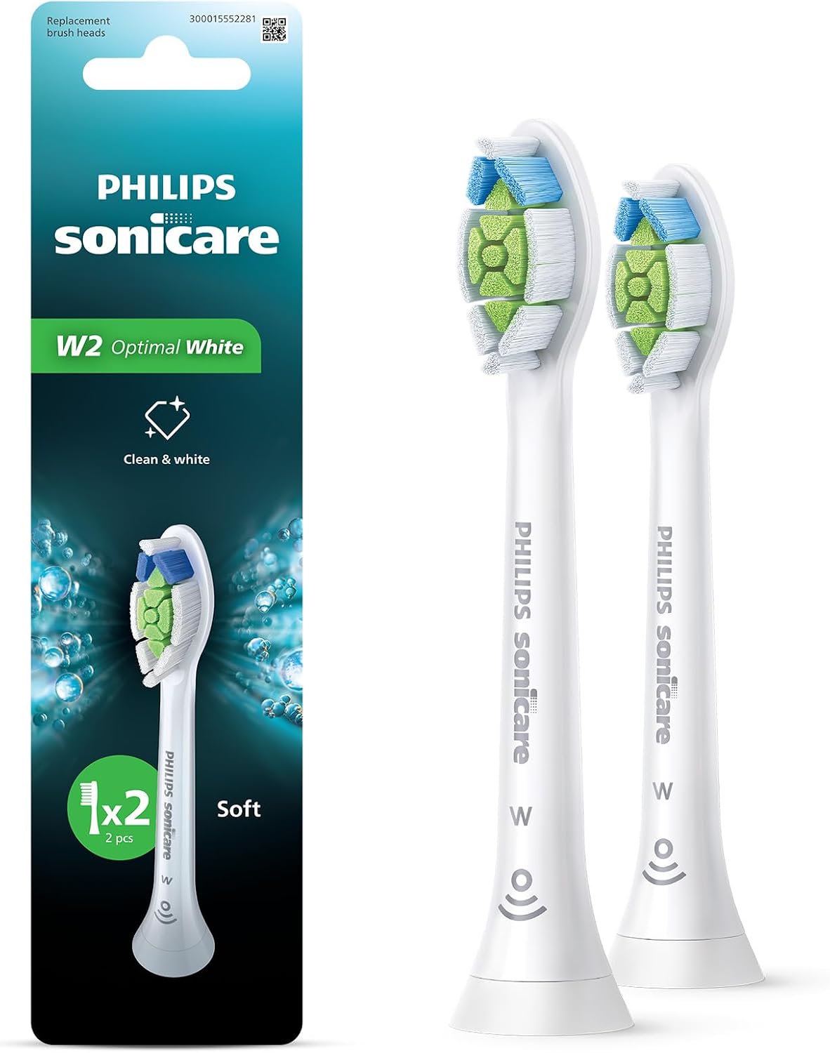 Philips Sonicare Optimal White Brush Head White 2PK HX6062/14 — White