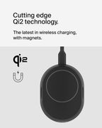 Belkin BoostCharge Pro 15W convertible magnetic wireless charging stand, MagSafe compatible fast Qi2 wireless charger, magnetic fast charger for Apple iPhone 17/16/15, Air, AirPods, PixelSnap - Black