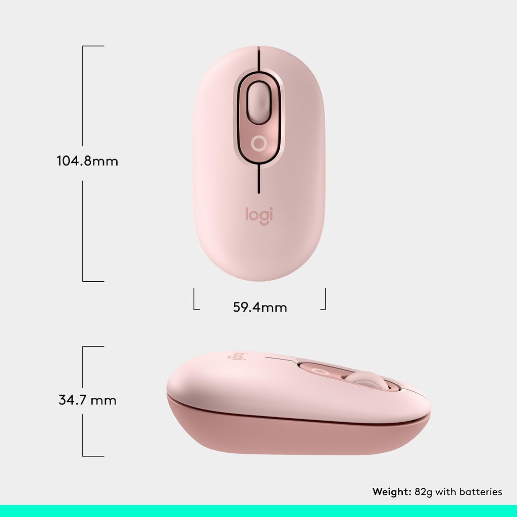 Logitech POP Mouse Wireless Mouse — Pink