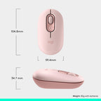 Logitech POP Mouse Wireless Mouse — Pink