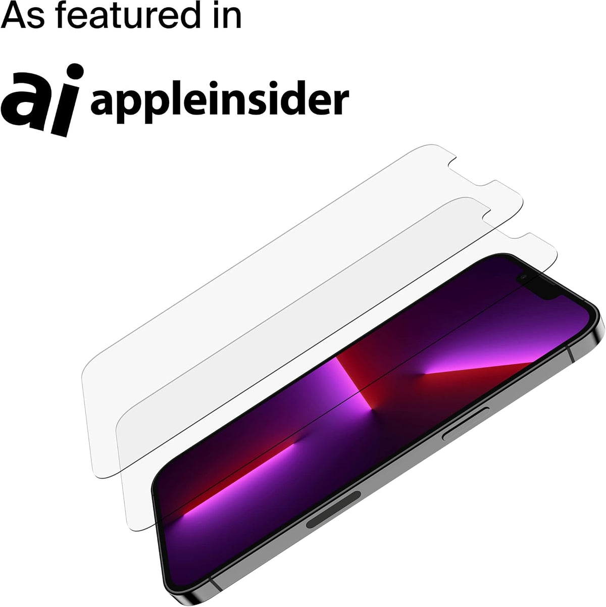 Belkin Iphone 13 Pro Max 4-Pack Screen Protector Temperedglass, Easy Application Bubble Free With Included Guide Stickers