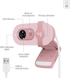Logitech BRIO 100 Webcam — Rose
