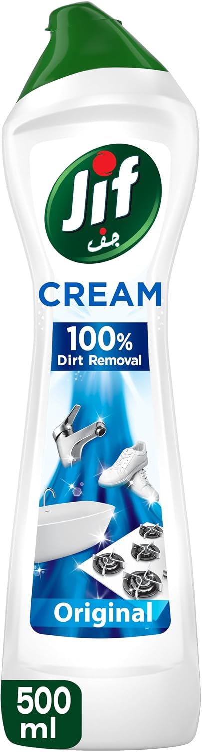 JIF Multipurpose Cream Cleaner, Original, 100% Dirt Removal, 500ml — front product image