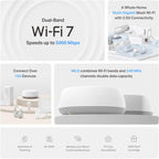 TP-Link Dual-Band BE5000 WiFi 7 Mesh Wi-Fi System (Deco BE25) | 4-Stream 5 Gbps | 240 Mhz Channels | Covers up to 4,600 Sq.Ft | 2X 2.5G Ports Wired Backhaul | VPN,MLO, AI-Roaming, HomeShield (2-Pack)