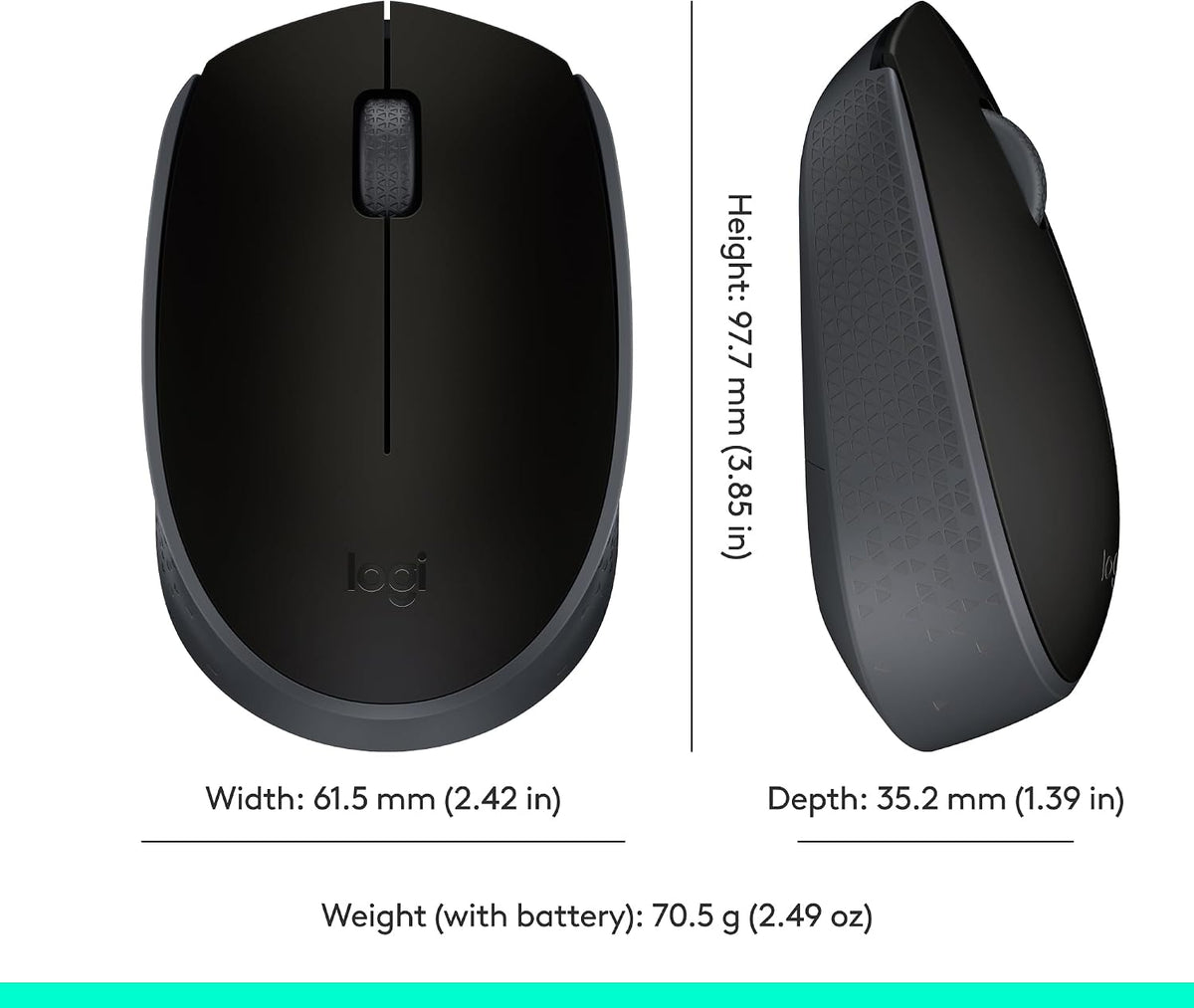 Logitech M171 Wireless Mouse — Silver