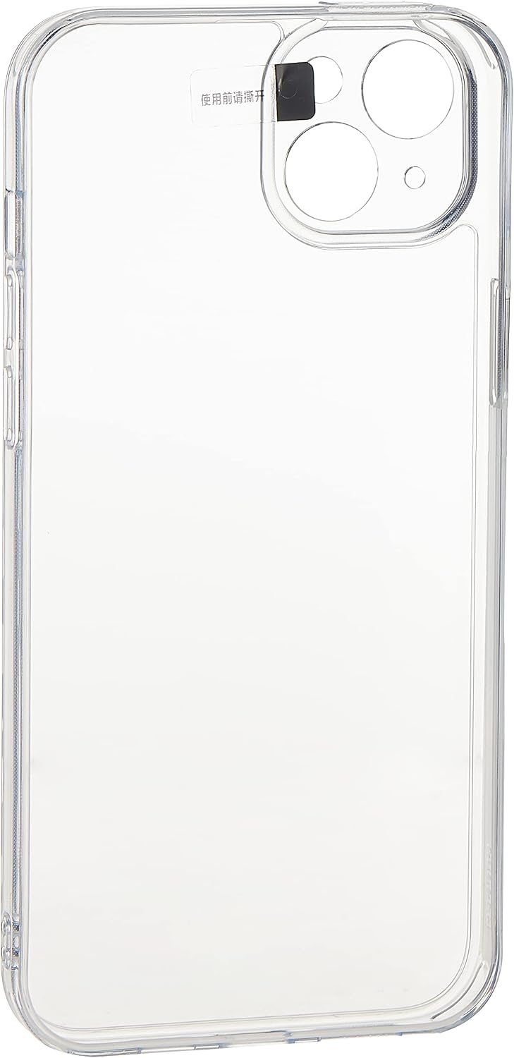 Baseus SuperCeramic Series Glass Case for iP 14 Plus (Pack of 1 with full coverage tempered glass screen protector and cleaning kit), Clear — Clear