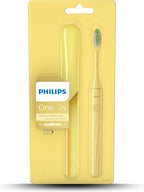 Philips One by Sonicare Battery Toothbrush, Mango Yellow, HY1100/02, 2 Piece Set — Mango Yellow (Middle-East)