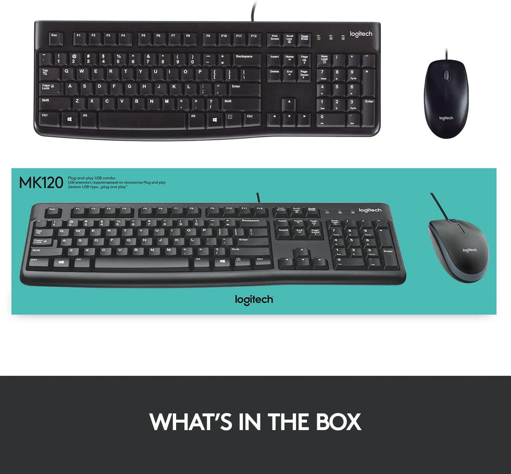 Logitech MK120 Keyboard and Mouse Combo — Black