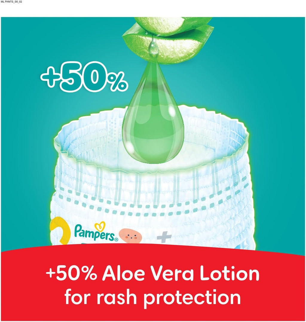 Pampers Rash Protection, Size 6, 16+ kg, Value Pack, 19 Diaper Pants