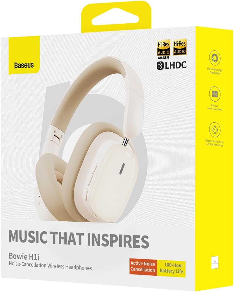 Baseus Bowie H1i Wireless Headphones — White