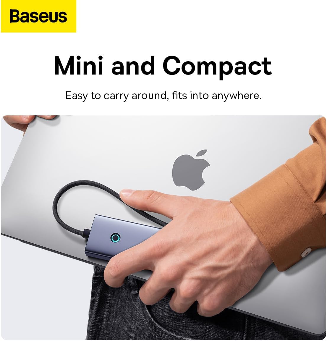 Baseus UltraJoy USB-C Hub 5-in-1 — HDMI 4K 30Hz and 4 USB 3.0 Ports — Space Grey