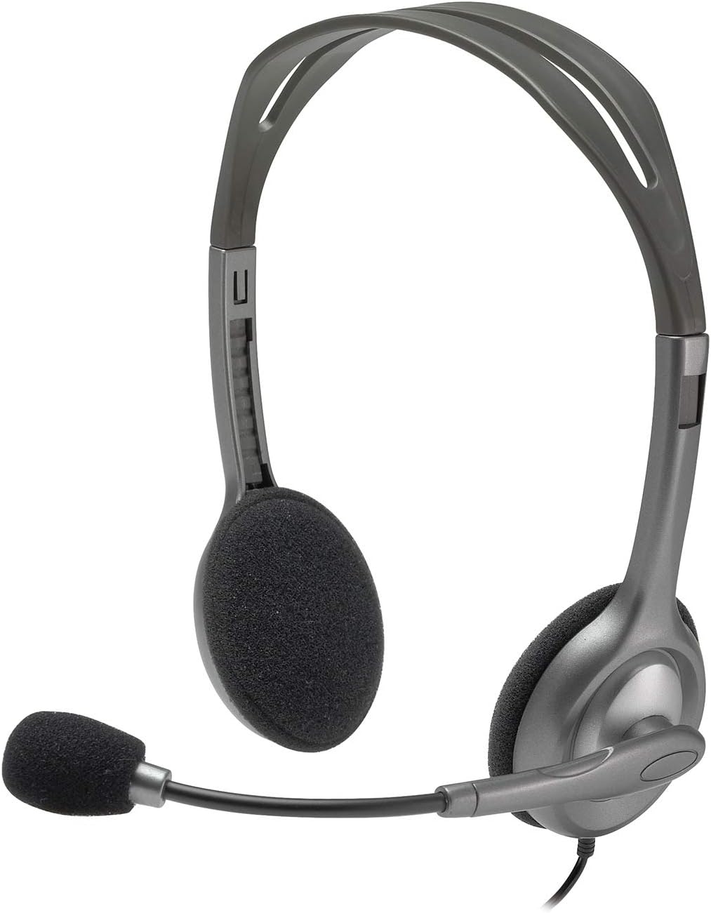 Logitech H110 Headset — Grey/Silver