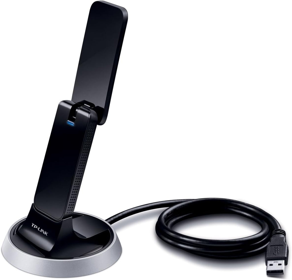 TP-Link AC1900 High Gain Wireless Dual Band USB Adapter for PC, Desktop, Laptop and Tablet (Supports Windows XP/7/8/8.1/10/11, OS X (10.9–10.13), Beamforming Technology, WPS Button) (Archer T9UH)