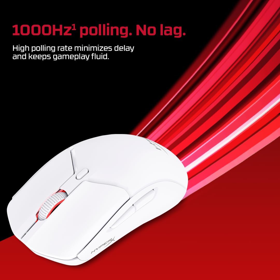 HyperX Pulsefire Haste 2 Wireless Gaming Mouse Ultra Lightweight — White — product image 4