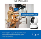 TP-Link Tapo Pan/Tilt 2K 4MP, 360°Rotational View Wi-Fi Surveillance Camera|Smart AI, Pet, Human & Vehicle Detection|2-Way Audio| Compatible with Alexa and Google Assistant (Tapo C220)
