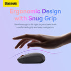 Baseus Mouse Tri-Mode Wireless Bluetooth for Laptop and Desktop PC A Simple Wireless Bluetooth Mouse — Modern — Grey