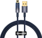 Baseus Explorer Auto Power-Off USB-A to Lightning Cable 2.4A — 1m — Blue