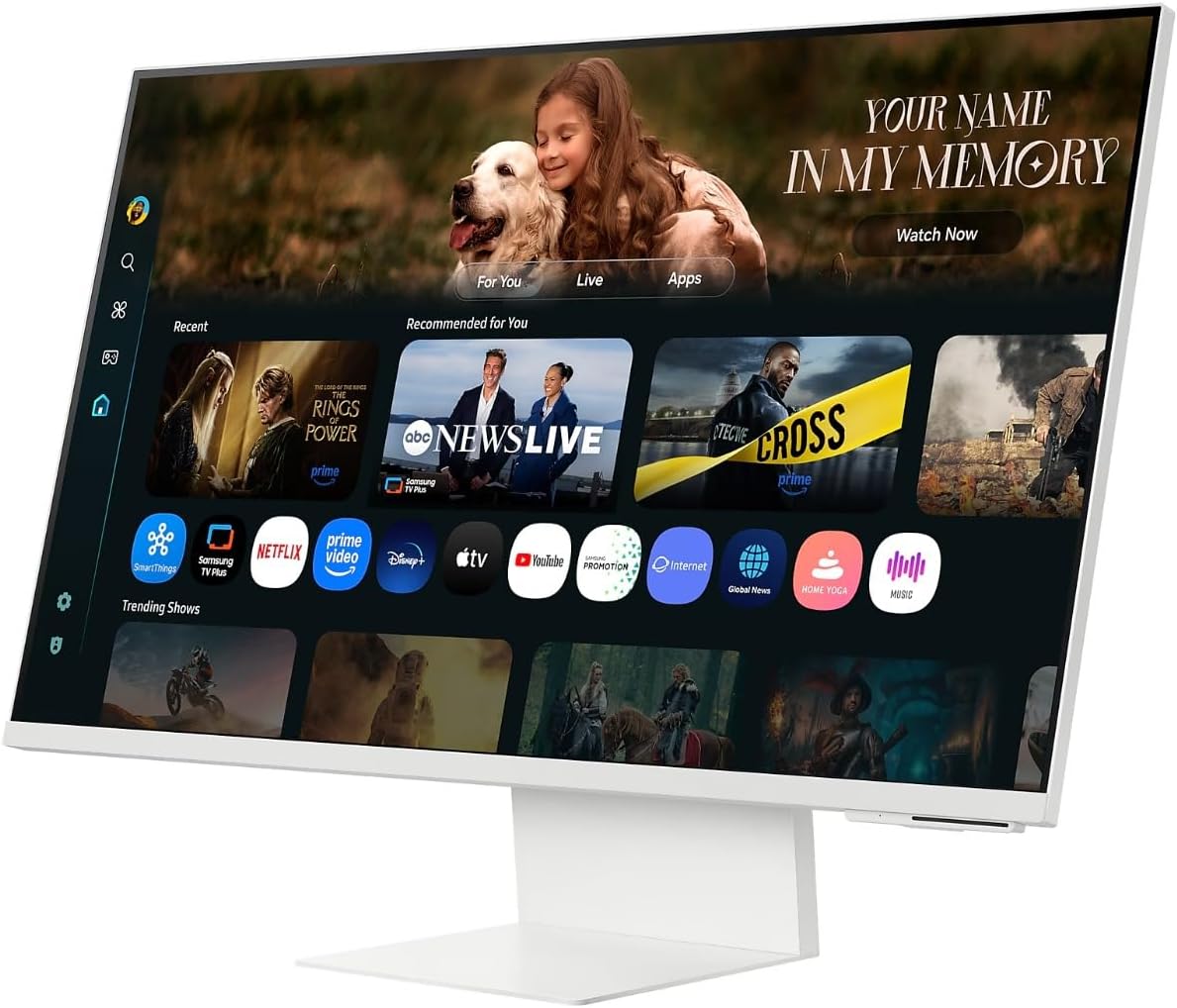 Samsung 32" M8 M80F Smart Monitor (AI & Smart Features) 4K (3,840 x 2,160) 60hz, With Camera USB Type C, Height Adjustable, For Entertainment and Work, LS32FM801UMXUE