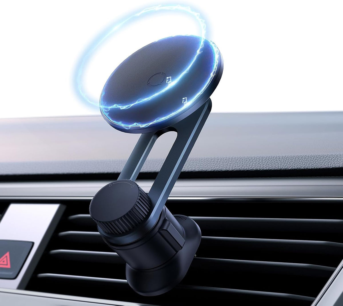 Baseus MagPro Series Magnetic Car Phone Holder - 360° Adjustable Air Vent Mount with N52 Magnets, Easy Install - Black — Black