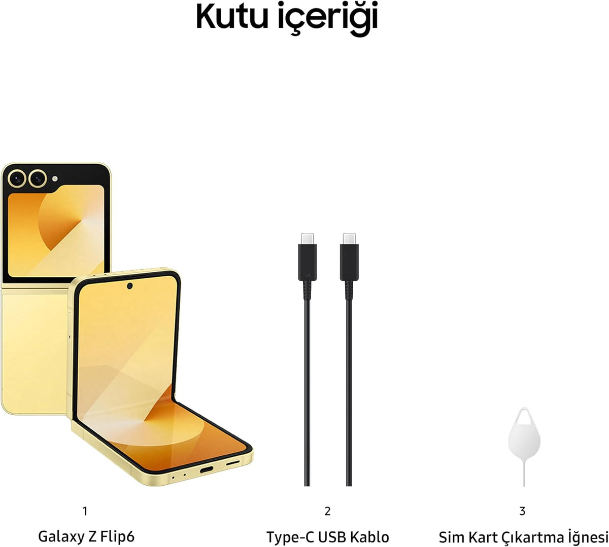 SAMSUNG Galaxy Z Flip6, 12GB RAM, 256GB Storage, Yellow, 50MP Camera, 1 year Seller Warranty (International Version)