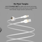 Belkin BoostCharge Pro Flex Braided USB Type A to Lightning Cable (1M/3.3FT), MFi Certified Charging Cable for iPhone 14/14 Plus, 13, 12, Pro, Max, Mini, SE, iPad and More - White (Pack of 2)