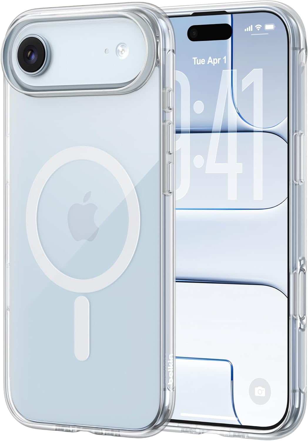 Belkin SheerForce Clear MagSafe Compatible iPhone Air Case with Slim Design & Anti-Scratch Treated Coating - Magnetic, Transparent, & Shockproof Protective iPhone Case - Clear