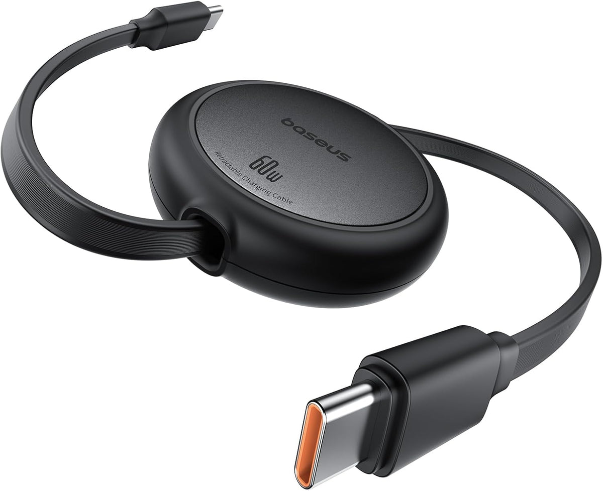 Baseus Free2Pull Mini Retractable USB-C to USB-C Cable 60W — 1m — Black